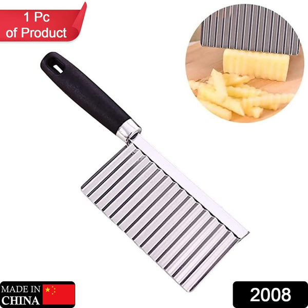 Stainless Steel Crinkle Cutter Knife for Salad and Vegetables - justgrabit.in | Just Grab It