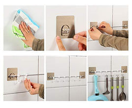 Plastic Sticker Self Adhesive Multipurpose Hanger Hooks - Justgrabit Inc.