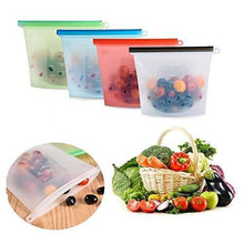 Reusable Silicone Airtight Leakproof Food Storage Bag - 1 ltr - Justgrabit Inc.