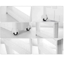 Multipurpose 2 Layer Slim Side Space Saving Storage Organizer Rack Shelf - Justgrabit Inc.