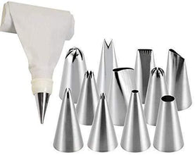12 Piece Cake Decorating Set of Measuring Cup Oil Basting Brush - Justgrabit Inc.