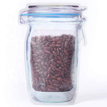 Reusable Airtight Seal Plastic Food Storage Mason Jar Zipper (1000ml) - Justgrabit Inc.