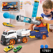 Large Truck Toys Include 2 Racing Cars+4 Ball, Light & Sounds (Battery Not Included) - justgrabit.in | Just Grab It