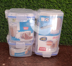 Rectangle Food Storage Containers: Airtight, Leak - Proof Lids (3 - Pack, Clear ABS) - Justgrabit Inc.