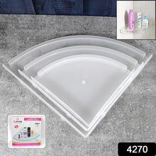Bathroom Plastic Corner Shelf Rack Set for Wall Number of Shelves (3 Pcs Set) - justgrabit.in | Just Grab It