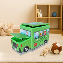 Foldable Bus Shape Toy Box Storage with Lid for Storage of Toys Basket Useful as Toy Organizer mountable Racks Surface Multipurpose Basket for Kids Wardrobe Cabinet Wood with Cloth Cover For Home Decor Books, Game, Baby Cloth (Mix Color & Design ) - Justgrabit Inc.
