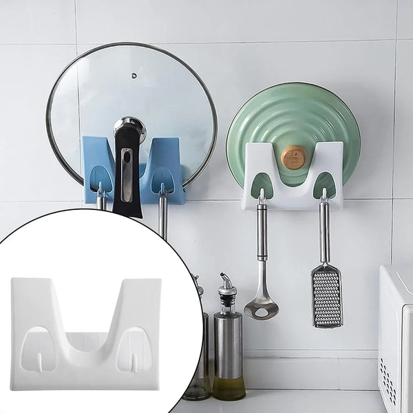 Multifunction Kitchen Rack: Plate, Dish Rack, Pot Lid Holder (Wall Mounted) - Justgrabit Inc.