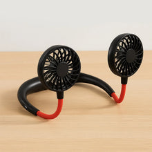 Hand Free Personal Fan - Portable USB Battery Rechargeable Mini Fan - Headphone Design Wearable Neckband Fan Necklance Fan Cooler Fan for Home, Sport, Camping, Beach, Travel, Office - Justgrabit Inc.