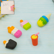 Mini Eraser Set for Kids (5 Pieces) - Fun Designs, Party Favors, School Prizes - Justgrabit Inc.