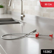 Flexible Spring Drain Cleaning Tool with Hand Grip (1 Pc / 90 Cm) - justgrabit.in | Just Grab It