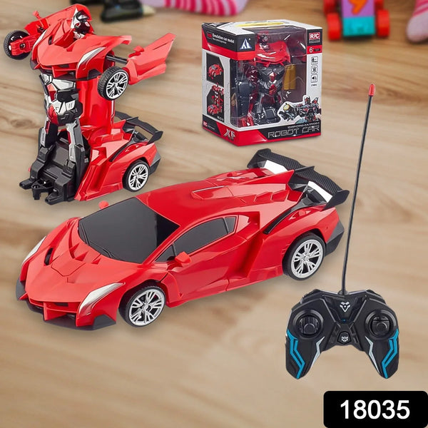 2 In 1 Automatic Robot Converted Remote Control Car With Light Scale 360°Drifting Deformation Robot Car Toy Kids Boys, Robot Convert Unique Toy For Boys (1 Pc) - Justgrabit Inc.