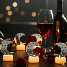 Decorative Moon Shaped Flameless LED Candles (4 Pc) - justgrabit.in | Just Grab It