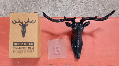 Deer Head Self Adhesive Wall Door Hook Hanger - Justgrabit Inc.
