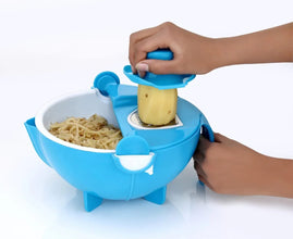 Multifunctional Vegetable Fruits Cutter Shredder with Rotating Drain Basket - Justgrabit Inc.