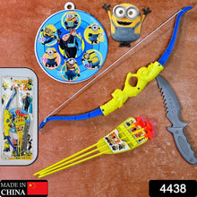 Plastic Archery Bow and Arrow Toy Set with single knife and 3pc Arrow and Target Board, - Justgrabit Inc.