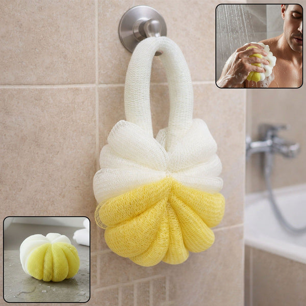 Dual Color Soft Mesh Bath Loofah Body Scrubber (1 Pc) - justgrabit.in | Just Grab It