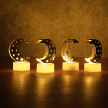 Decorative Moon Shaped Flameless LED Candles (4 Pc) - justgrabit.in | Just Grab It