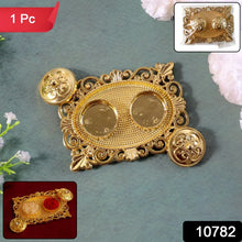 Royal Ornate Oval Pooja Thali - (1 Pc) - justgrabit.in | Just Grab It