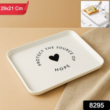 Elegant Printed Plastic Serving Tray with Motivational Quote - justgrabit.in | Just Grab It