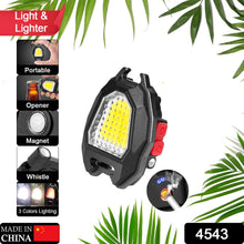 Triangular Camping Flashlight with Lighter – 6 Modes, 3 Colors, Waterproof - justgrabit.in | Just Grab It