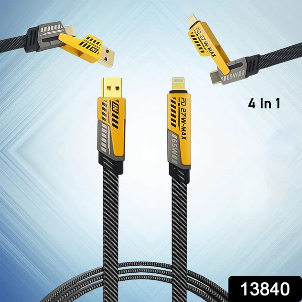 4 in 1 Fast Charging Cable With Multiport USB - C to Type C - justgrabit.in | Just Grab It