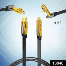 4 in 1 Fast Charging Cable With Multiport USB - C to Type C - justgrabit.in | Just Grab It