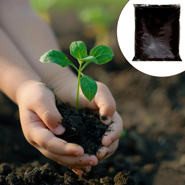 Organic Vermicompost Black Soil for Plants Health Manure (1 KG Approx) - justgrabit.in | Just Grab It
