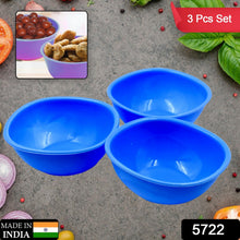 BPA Free Plastic Bowl Set for Cereal Salad Rice Soup Pasta Snack 3 Pc - justgrabit.in | Just Grab It