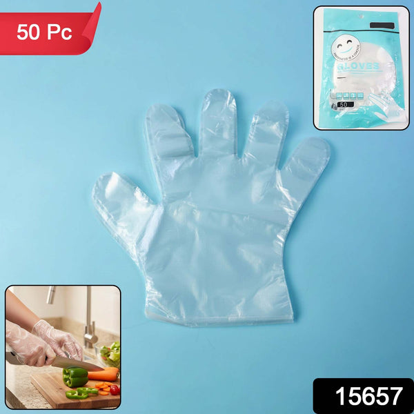 Disposable Clear Gloves, 50 Pc Pack - justgrabit.in | Just Grab It