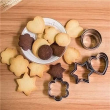 Cookie Cutter Stainless Steel Cookie Cutter with Shape Heart Round Star and Flower (12 Pieces) - Justgrabit Inc.
