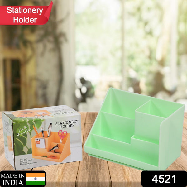 Stationery Holder Desk Organizer Space Saver Pen Stand Multi Compartments Holder - justgrabit.in | Just Grab It