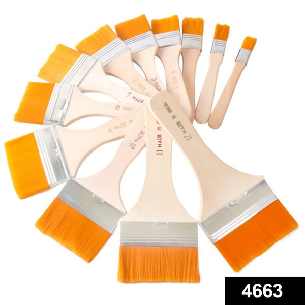 Artistic Flat Painting Brush - Set of 12 - Justgrabit Inc.