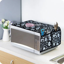 Microwave/Oven Top Cover with 4 Utility Pockets (Mix Design) - Justgrabit Inc.