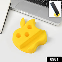 Multi - Functional Apple - Shaped Plastic Mobile Stand with Pen Holder (1 Pc / Mix Color) - Justgrabit Inc.