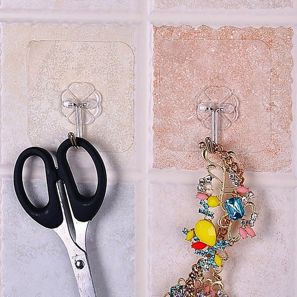 Multipurpose Strong Small Stainless Steel Adhesive Wall Hooks - justgrabit.in | Just Grab It