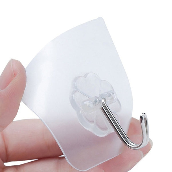 Multipurpose Strong Small Stainless Steel Adhesive Wall Hooks - justgrabit.in | Just Grab It