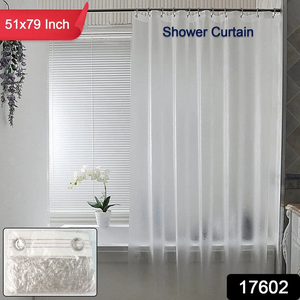 Waterproof Anti - Mildew Frosted Shower Curtain (Standard Fit / 51×79 Inch) - justgrabit.in | Just Grab It