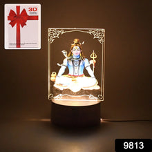 Beautiful 3D Lord Shiva Frame with Soft White Light (1 Pc) - Justgrabit Inc.