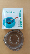 Oblivion Transparent White Ashtray with Cigarette Holder Grooves (1 Pc) - justgrabit.in | Just Grab It