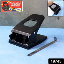 Heavy - Duty Metal 2 - Hole Paper Punch Machine (2 Pc) - justgrabit.in | Just Grab It