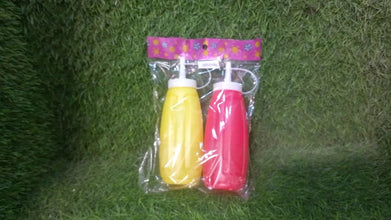 Plastic Squeeze Bottle Ketchup Mustard Honey Sauce Dispenser Bottle ( 2 Pc Set ) - justgrabit.in | Just Grab It