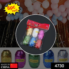 Curling Balloon Ribbon Roll for Gifts, Balloons & Crafts Pack of 6 (Multicolor) - Justgrabit Inc.