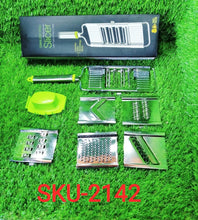 6 in 1 Stainless Steel Kitchen Chips Chopper Cutter Slicer and Grater with Handle - Justgrabit Inc.