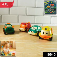 Funwoods Animal Cartoon Pull - Back Toy Car - (4 Pc / Set) - justgrabit.in | Just Grab It