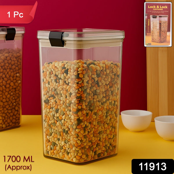 1700 ML Airtight Lock & Lock Plastic Storage Container (1 Pc) - justgrabit.in | Just Grab It