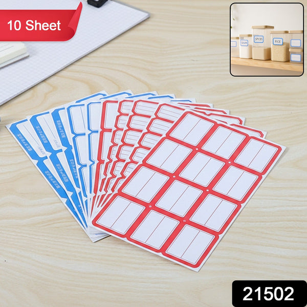 10 Sheets Self - Adhesive Label Stickers - justgrabit.in | Just Grab It