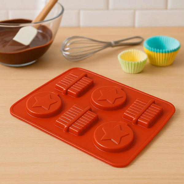 6 Cavity Silicone Mold Tray: Perfect for Chocolates, Cakes & More! - Justgrabit Inc.