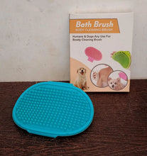 Dog Bath Brush Dog Grooming Brush, Pet Shampoo Bath Brush Soothing Massage Rubber Comb with Adjustable Ring Handle for Long Short Haired Dogs (1 Pc) - justgrabit.in | Just Grab It