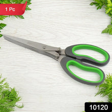 Multifunction Vegetable Stainless Steel Herbs Scissor with 5 Blades (1 Pc) - justgrabit.in | Just Grab It