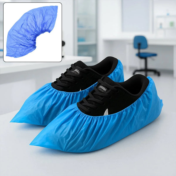 Type Plastic Elastic Top Disposable Shoe Cover for Rainy Season (50 Pairs) - justgrabit.in | Just Grab It